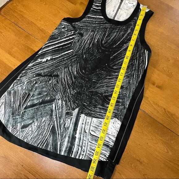 Helmut‎ Lang Black Silk Sleeveless Blouse Top Shirt Side Zip Up Crew Neck P - Picture 12 of 13